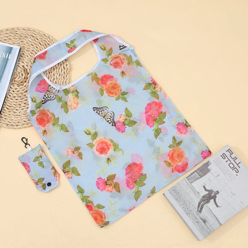 Folding Shopping Bag Large Capacity Environmental Protection Portable Handbag Supermarket Toy Storage Bags Travel Grocery Bag