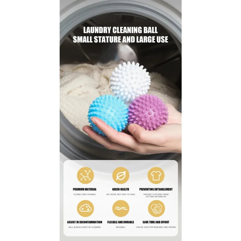 1/3PCS Magic Laundry Balls Reusable PVC Solid Cleaning Ball Household Cleaning Washing Machine Accessories Clothes Softener