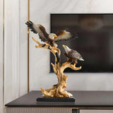 Chinese Style Simulated Eagle Ornaments Resin Decoration for Home Living Room Wine Cabinet Foyer Office Crafts