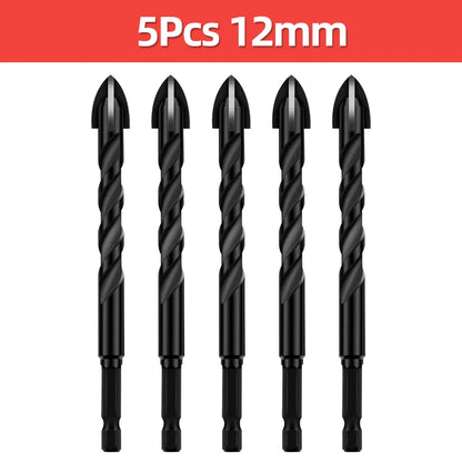 Cross Hex Drill Bit Set For Concrete Porcelain Tile Glass Metal Professional Multifunction Drill Bits Kit Tools Carbide Drills