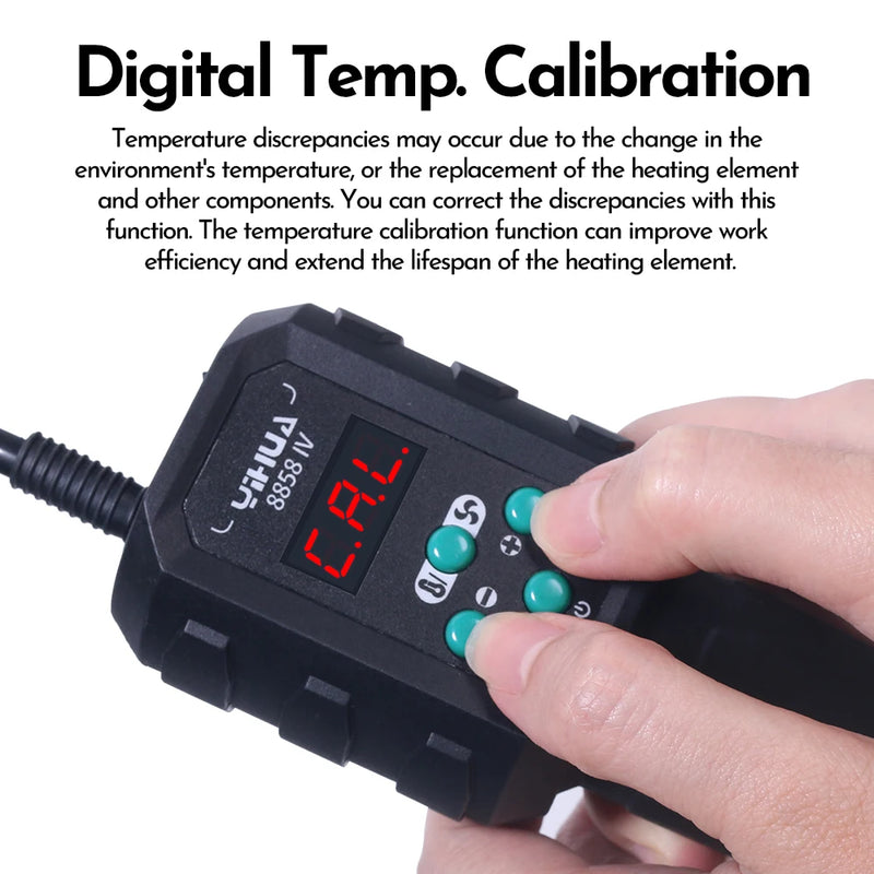 YIHUA Micro Hot Air Gun  C/F Temp Adjusted 8858IV 700W Soldering Rework Welding Station LCD Digital Heat Gun BGA IC Solder Tools