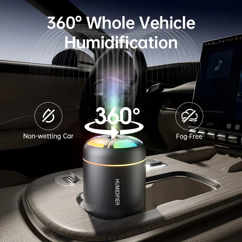 180ML Car Mini Aroma Diffuser Perfume Air Humidifier Essential Oil Purifier Aromatherapy Color Lights For Car Home Bedroom