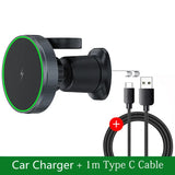 Novo carregador magnético sem fio para carro 2 em 1, para apple watch iwatch 8 7 6 iphone 15 14 13 12 pro max, suporte de carregamento rápido para carro