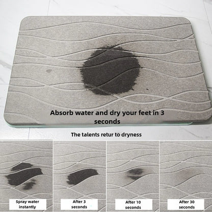 Indoor Diatomite Stone Bath Mat Diatom Mud Soft Mat Water Absorption Quick Drying Diatomite Stone Shower Mat Entryway Rugs