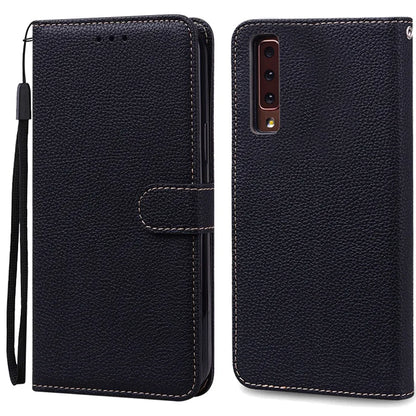 Funda de cuero de lujo con tapa para Samsung Galaxy A7 2018 (SM-A750F)