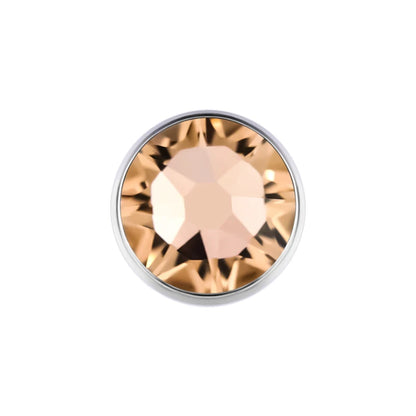 Piercing microdermal Medusa de titanio con cristal dérmico, superficie superior, 1,6 mm, 14 g, 3, 4, 5 y 7 mm, color de joya a elegir, 1 unidad
