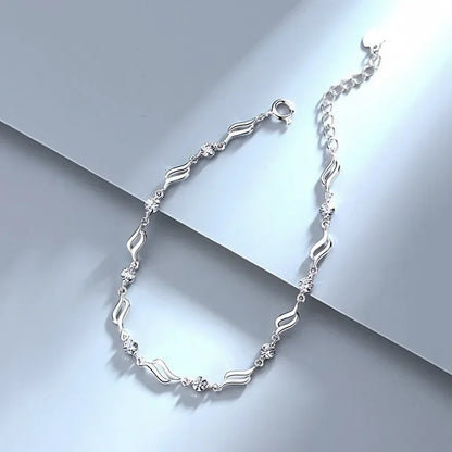 Pulseras retro de plata de ley 925 con cristales azules para mujer, diseño coreano, pulseras huecas ajustables, joyería de lujo para fiestas, regalo. 