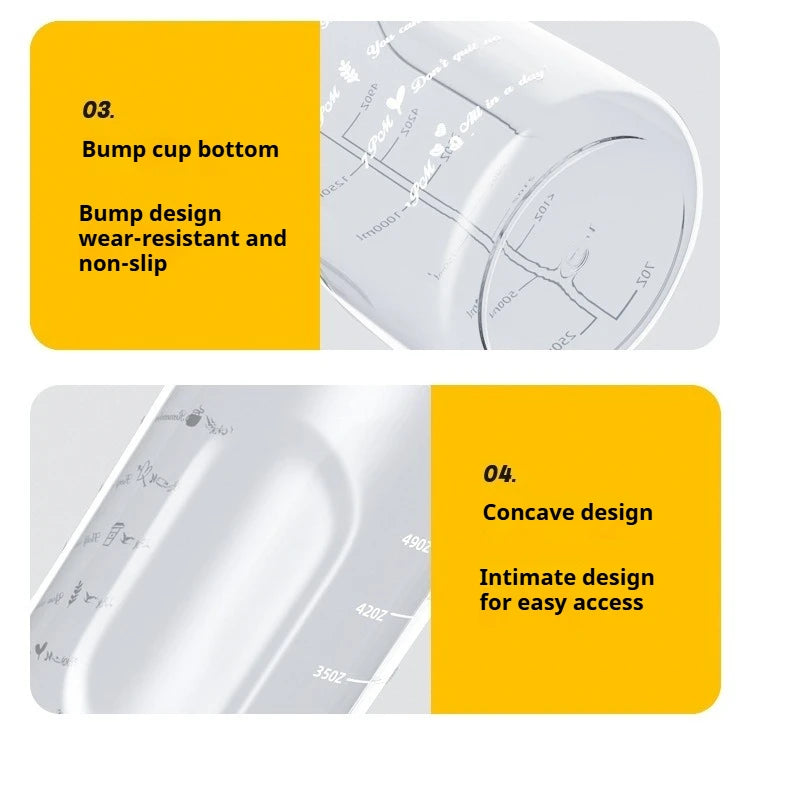 1.5L-2L Summer Large Capacity Kettle, Double Drinking Cup, Outdoor Sports Fitness Water Bottle, Straw Cup Drinking Utensils