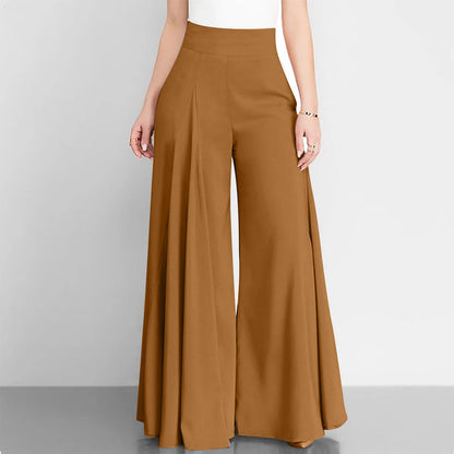 Pantalones anchos de cintura alta para mujer, pantalón largo, holgado, informal, elegante, para oficina, primavera y otoño