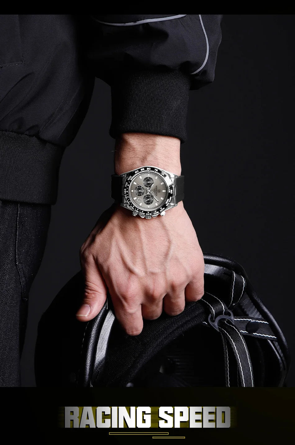 NAVIFORCE Reloj de lujo para hombre, deportivo, resistente al agua, de cuarzo, con correa de silicona, cronógrafo, luminoso, de pulsera, masculino
