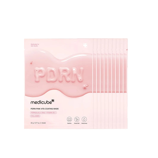 medicube Salmon DNA PDRN Pink Vita Coating Sheet Mask 10ea,Hydrogel Sheet Technology,Korean Skincare,K-Beauty,Korean Makeup