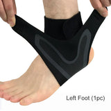 WRELS Sports Ankle Brace Support Adjustable Compression Sleeve Elastic Foot Breathable Anti-Sprain Support Heel Protective Strap