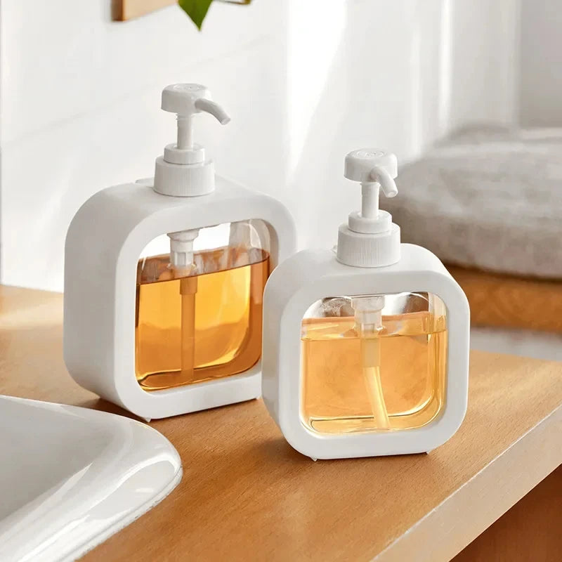 Dispensadores de jabón de baño de 300/500 ml, rellenables, para loción, champú y gel de ducha, portátiles, de viaje, con bomba de baño vacía.