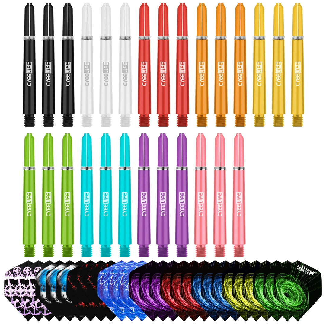 CyeeLife 35/41/48mm Plastic Darts Shafts 4.5mm Screw Thread Transparent Dart Stems With Stainless Steel O Ring For Steel & Soft