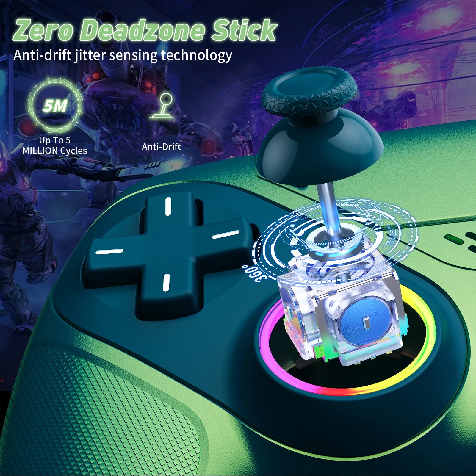 Controller For Playstation 5 PS5/PS5 Pro/Slim/PC Gamepads W/Hall Effect RGB Wireless Game Control Joystick Marco/Turbo Program