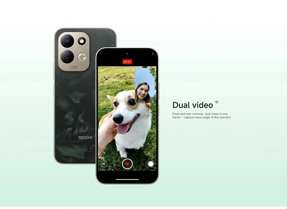 Smartphone Xiaomi Redmi 17 4G (Versão Global) – Xiaomi HyperOS 3, MediaTek Helio G91-Ultra, tela de 6,9" (120 Hz), bateria de 7500 mAh e carregamento rápido de 45 W.