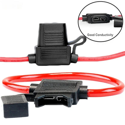 Suporte de fusível para carro, à prova d'água, mini adaptador de lâmina, caixa à prova de respingos para 12v 30a, interruptor de corte em linha, soquete de fusível à prova de umidade