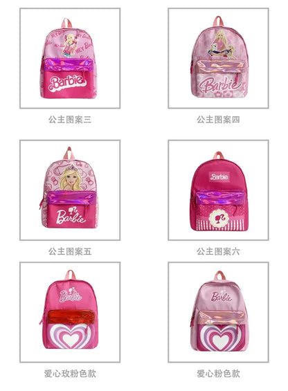 Kawaii Barbie Cartoon Anime Fashion Backpack Girl Barbie Princess Backpack Cute Kindergarten Kids Schoolbag Gift Toys