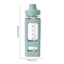 Botella de agua a prueba de fugas con pajita cuadrada, lindas botellas de agua resistentes al calor para mujeres, hombres, niños, regalos de cumpleaños