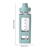 Botella de agua a prueba de fugas con pajita cuadrada, lindas botellas de agua resistentes al calor para mujeres, hombres, niños, regalos de cumpleaños