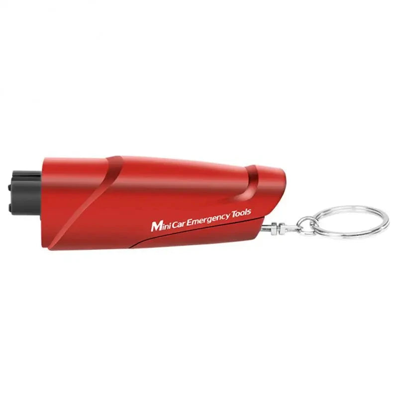 Martillo de emergencia para coche, de aleación, multifunción, rompecristales de emergencia, cortador de cinturón de seguridad, llavero, herramienta de autorrescate.