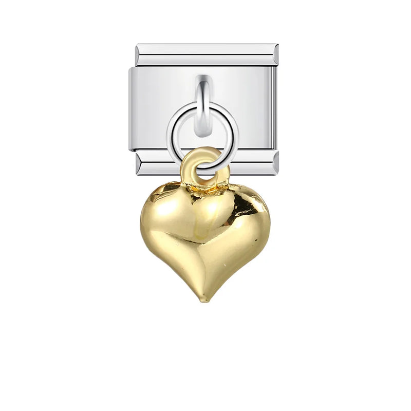 URING New Italian Charm Bracelet Pendant Series Shell Imitation Pearl Heart Personalized Assembly Chain Y2k DIY Making Jewelry