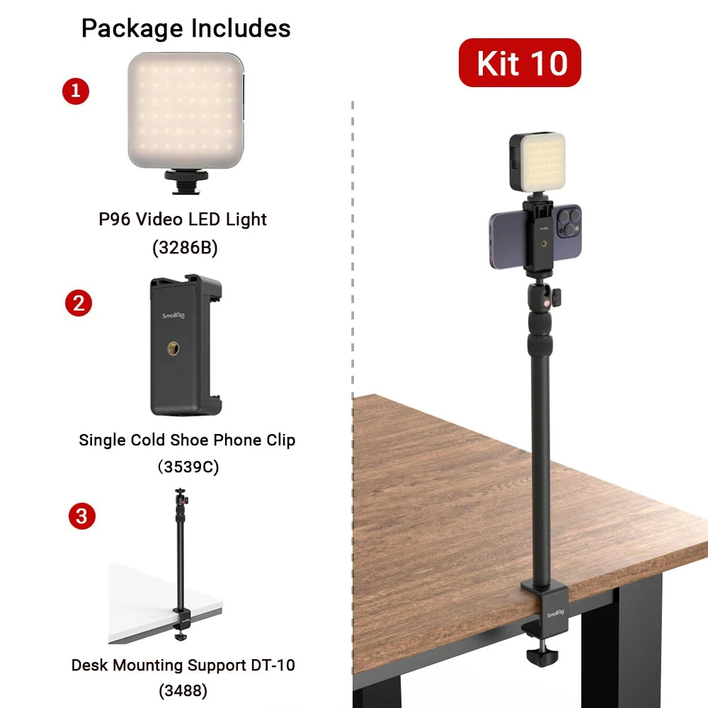 SmallRig Video Light, Portable Camera Light,96 LED Beads for Photography Video Lighting, Rechargeable 2200mAh CRI 95+ 2700-6500K
