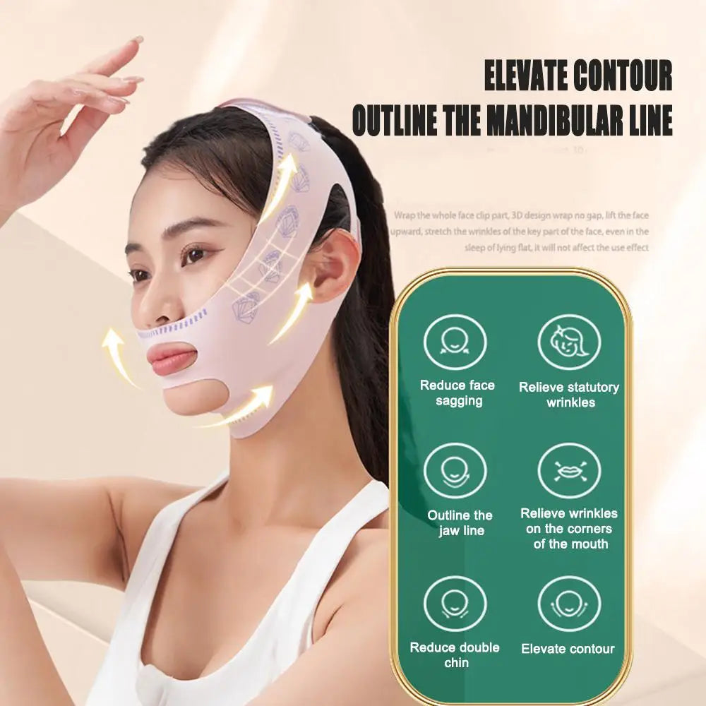 1PCS Chin Cheek Slimming Bandage V Shaper V Line Lifting Mask Face Lifting Anti Wrinkle Strap Band Sleeping Mask Beauty Care