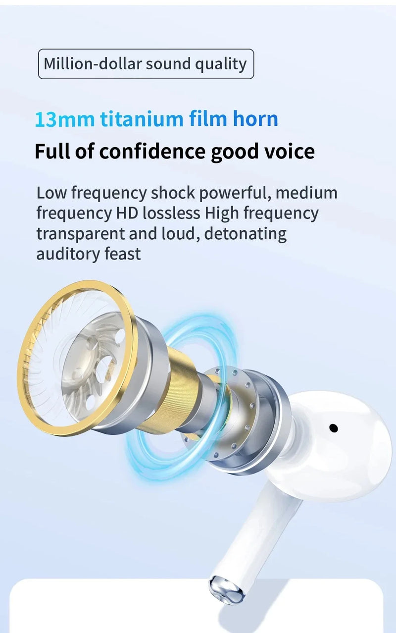 2024 NEW Air Pro True Wireless Bluetooth Earphones Headphones HiFi Sound Low Latency Noise Reduction Earbuds for IPhone Android