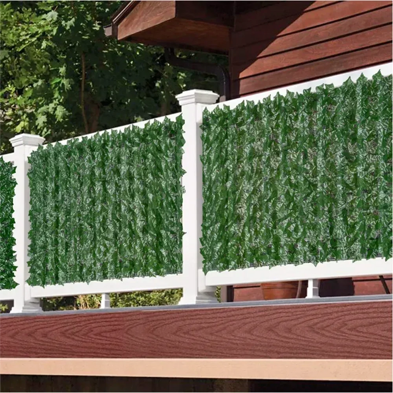 Artificial Ivy Hedge Green Leaf Fence Panels Faux Privacy Fence Screen for Home Outdoor Garden Balcony Decoration 1X3m