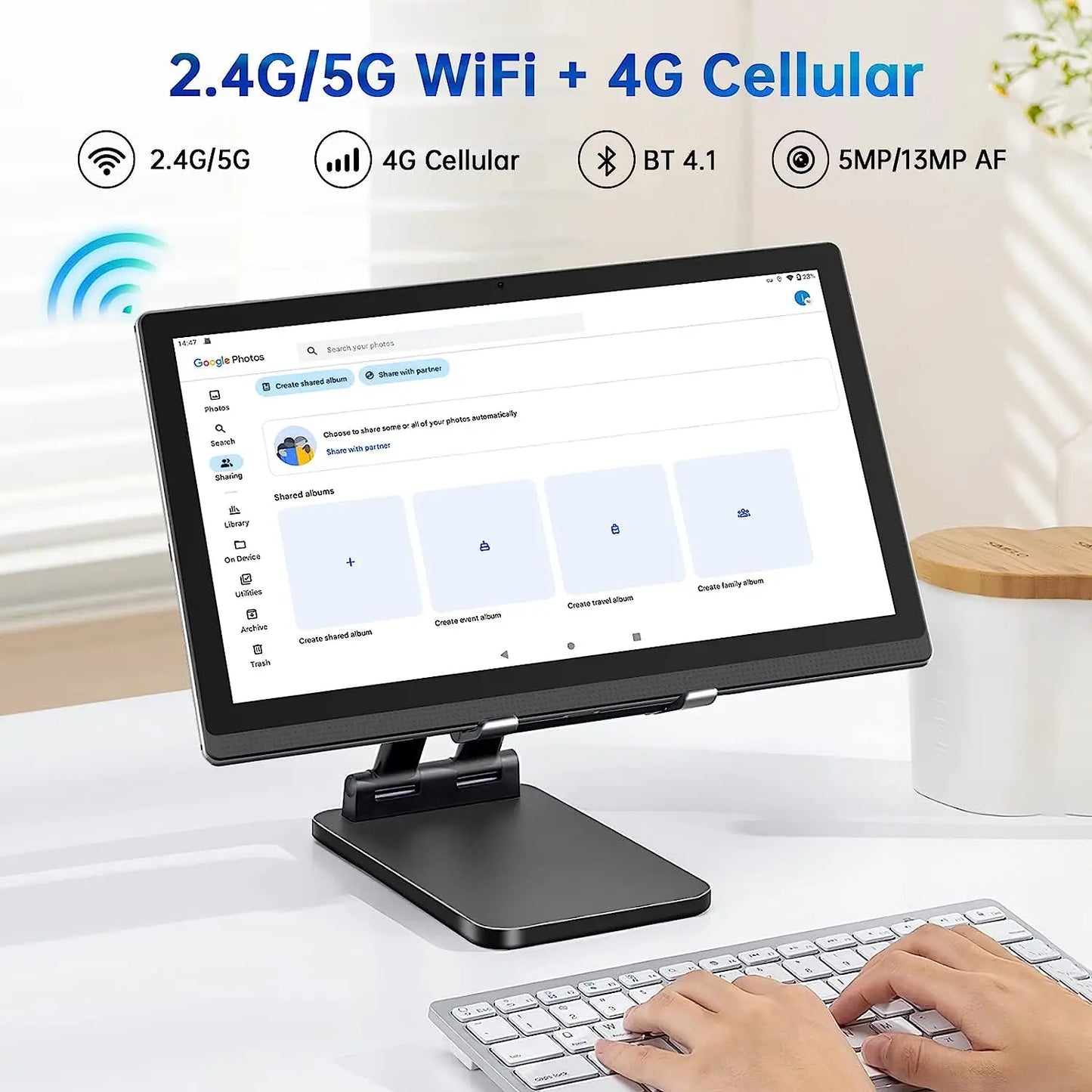 14.1inch Tablet L14 Pro Tab With Large Screen 1920*1080 IPS Screen 12GB+256GB Android 12 Tablets Deca Core 13+5MP Bluetooth WiFi