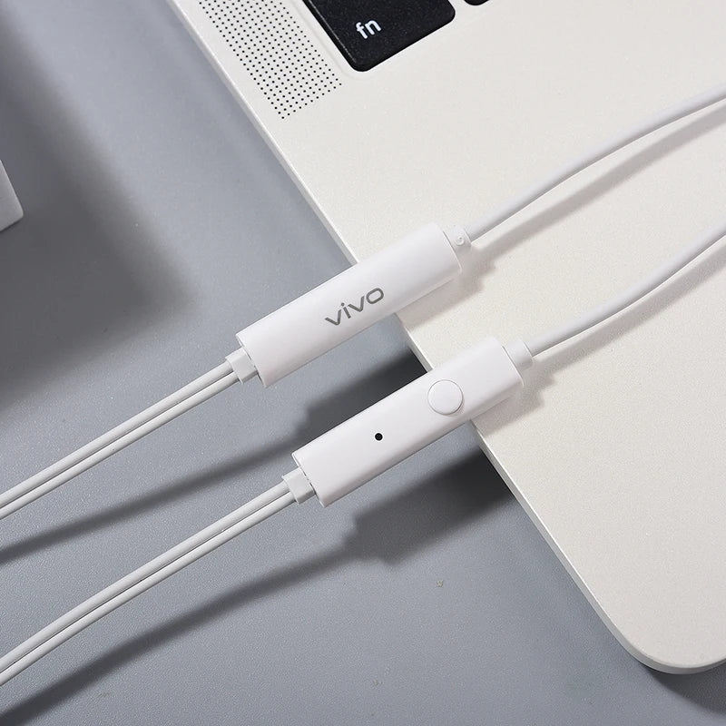 Vivo 3.5MM Usb Type C Earphone In Ear Wired Headset Hifi Sport Earbud With Mic For Vivo X80 X70 Pro iQOO 7 8 Pro X27 X23 S16 S15