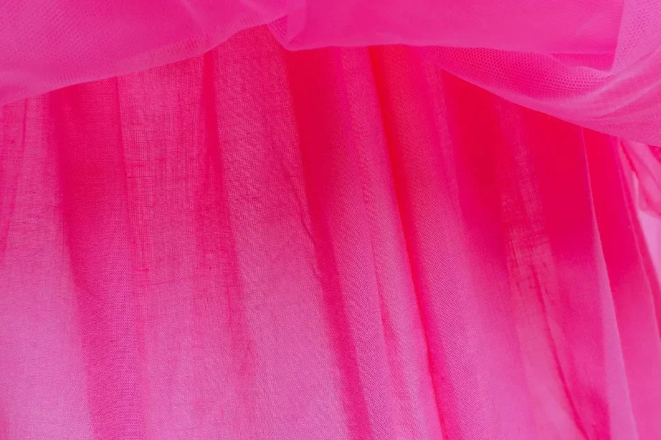Girl Pink Dress Aurora Cosplay Costume Princess Deluxe Outfit Children Summer Brthday Party Elegant Gown Fairy Disguise Sets