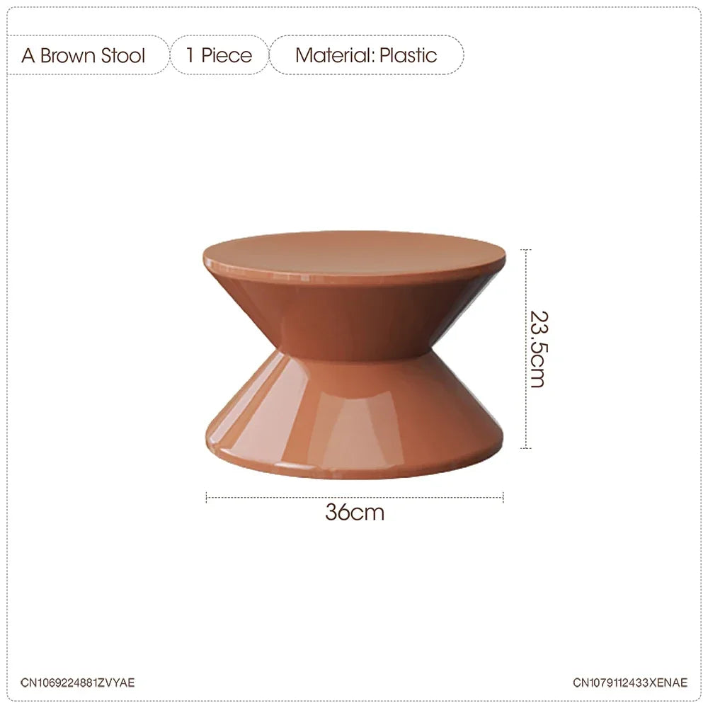 Nordic Stools Ottomans Shoe Changing Stool Small Bench Modern Minimalist Plastic Creative Round Coffee Tables Furniture WHCL+