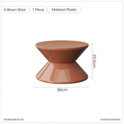 Nordic Stools Ottomans Shoe Changing Stool Small Bench Modern Minimalist Plastic Creative Round Coffee Tables Furniture WHCL+