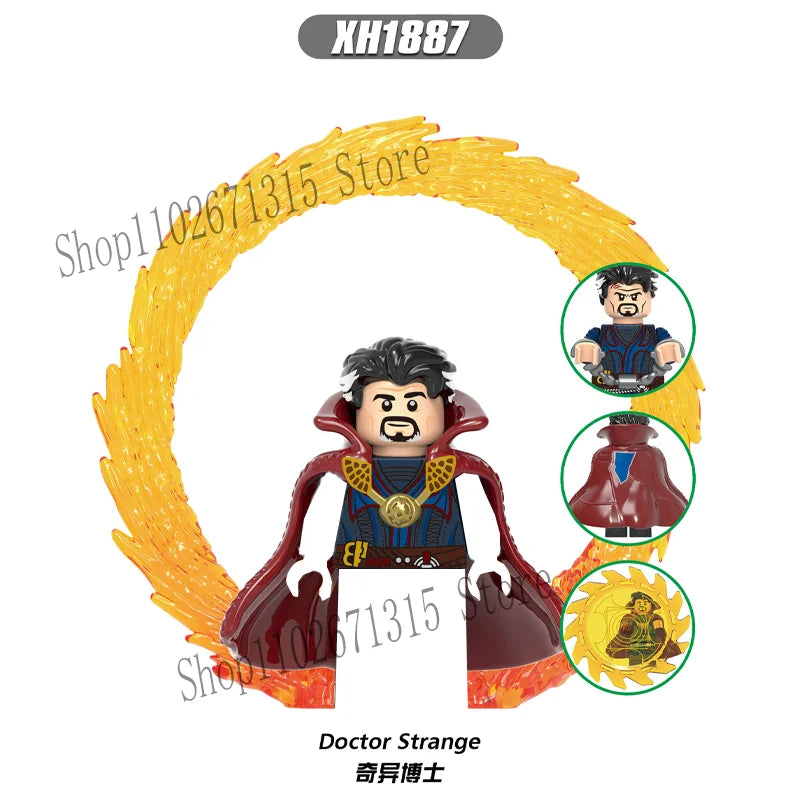 Marvel Avengers Superhero Building Blocks Iron Man Doctor Strange Hulk Thanos Spider-Man Venom Hawkeye Bricks Toys