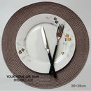 Round Placemats Set  Braided Circle Place Mat Washable Table Mats for Kitchen Dining Table Mixed Color Non-Slip Place mats