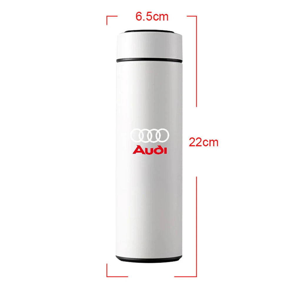1pc Thermos Bottle Smart Cup With Temperature Display 304 Stainless Steel Vacuum Insulated Intelligent Cup For Audi S Line A1 A2