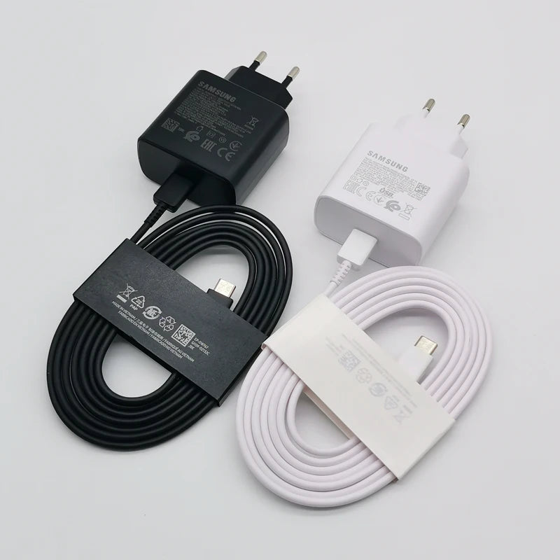 Cargador Samsung de 45 W, adaptador de carga superrápida de 1,8 M, tipo C, para Galaxy S24, S23, S22, S21, S20, Note 20, Ultra 10, Z Flip Fold 6, 5, 4, 3 y 2