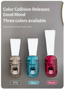 1 dispensador de pasta de dientes, accesorio de baño, exprimidor de pasta de dientes de pared, soporte para cepillo de dientes.