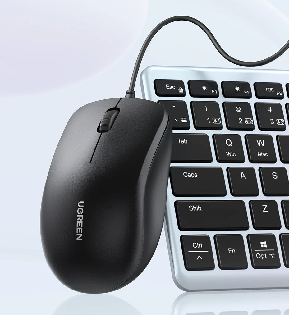 UGREEN USB Wired Mouse with Ergonomic Design 1200 DPI 3 Buttons Mouse for Laptops and PCs