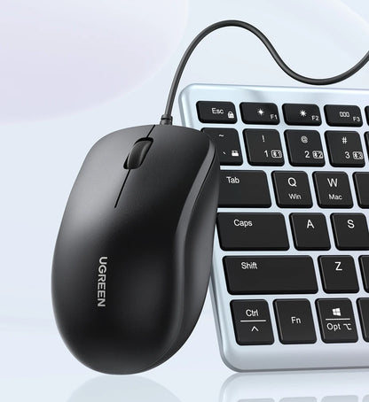 UGREEN USB Wired Mouse with Ergonomic Design 1200 DPI 3 Buttons Mouse for Laptops and PCs