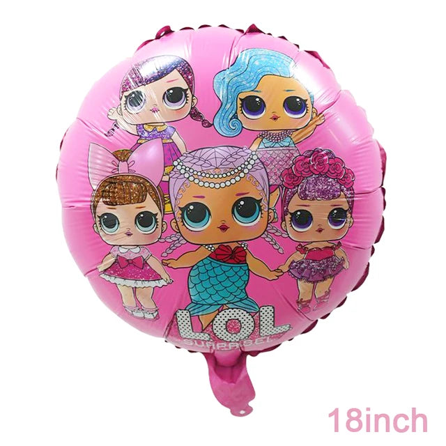 LO&amp;Ling-Cartoon Theme Party Decoration, Disposable Tableware, Hanging Banner, Whistle Mask, Baby Shower, Photo Prop, Girl Birthday 