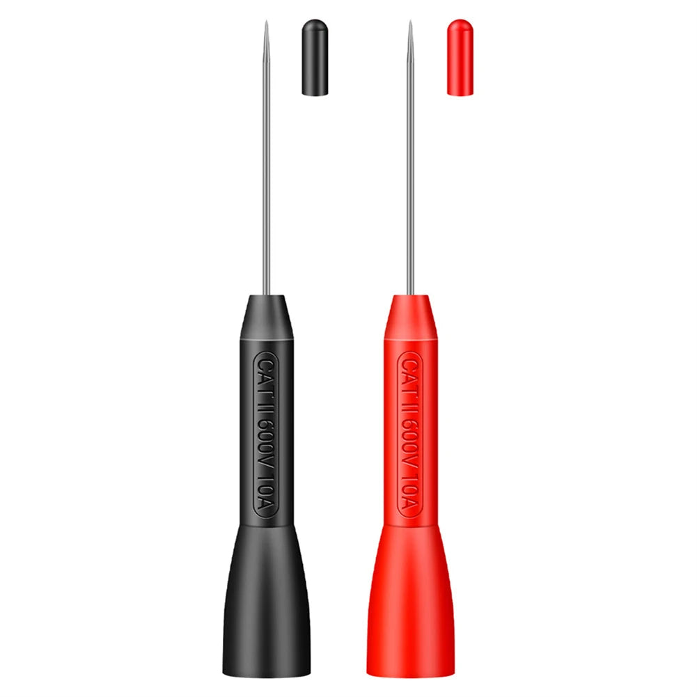 2/4/6pcs Insulation Piercing Needle Pin Non-Destructive Multimeter Test Probe 10A 600V for 2mm Test Lead Multimeter Test Probes