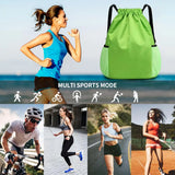 Men Women Sports Backpack, Drawstring Gym Backpack with Side Mesh Pockets, Waterproof Workout Backpack for Basketball Soccer Swi