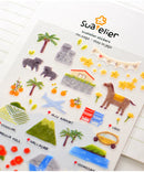 Suatelier City Stickers Korea Scrapbooking DIY Deco Sticker Junk Journal Supplies Planner Diary Photo Album Craft Material