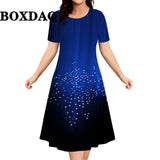 2026 New Floral Graphic Print Women's Dresses Elegant Ladies Summer Dress Casual Retro Plus Size Female Fashion Loose Dress 9XL