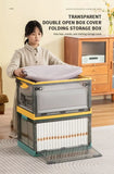 1pc Foldable Storage Trunk Open Storage Box Transparent Storage Box Home Wardrobe Clothes Organizer Large Capacity Clear Plastic