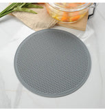 30cm Large Silicone Mat Coaster Heat Resistant Placemat Honeycomb Nonslip Pot Holder Table Mat Round Cup Mat Kitchen Accessories