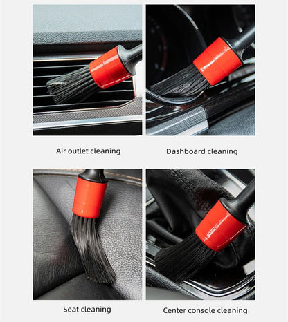 1/4PCS Car Wash Brush Detail Small Automotive Interior Cleaning Tools Air Conditioner Air Outlet Cleaning Brush Auto Wheel Brush